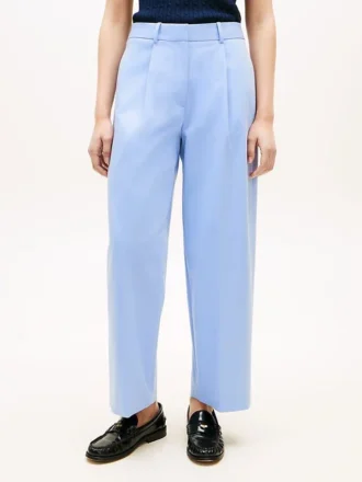 Chino mit Plissee aus Twill