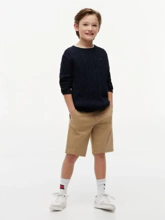 Chino-Shorts mit Gürtel für Kinder