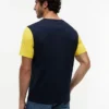 Colorblock-T-Shirt mit Flaggenstreifen-Logo Colorblock-T-Shirt mit Flaggenstreifen-Logo