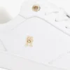 Court-Sneaker aus Leder mit Metallic-Akzenten