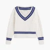 Cricket-Pullover mit Zopfmuster Cricket-Pullover mit Zopfmuster