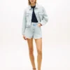 Distressed High-Rise Wide Denim Shorts Distressed High-Rise Wide Denim Shorts