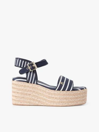 Espadrille mit Keilabsatz und bretonischen Streifen