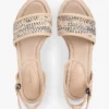 Espadrille-Sandale mit Keilabsatz aus Raffia