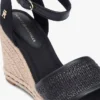 Espadrille-Sandale mit Keilabsatz aus Raffia Espadrille-Sandale mit Keilabsatz aus Raffia