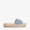 Espadrille-Sandale mit Schriftzug-Monogramm