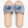 Espadrille-Sandale mit Schriftzug-Monogramm