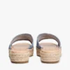 Espadrille-Sandale mit Schriftzug-Monogramm
