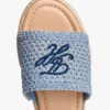 Espadrille-Sandale mit Schriftzug-Monogramm