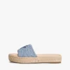 Espadrille-Sandale mit Schriftzug-Monogramm