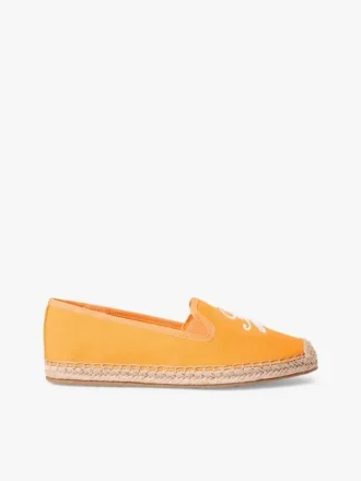 Espadrilles aus Canvas mit Schriftzug-Monogramm