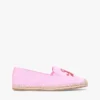 Espadrilles aus Canvas mit Schriftzug-Monogramm