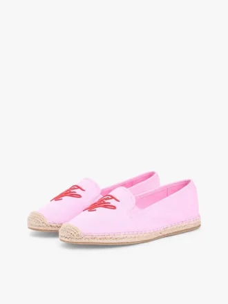 Espadrilles aus Canvas mit Schriftzug-Monogramm