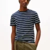 Extra Slim Stripe Stretch-Baumwoll-T-Shirt