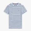 Extra Slim Stripe Stretch-Baumwoll-T-Shirt
