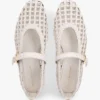 Flache Mary Jane aus gewebtem Ledermix Flache Mary Jane aus gewebtem Ledermix