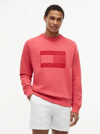 Flag-Logo-Sweatshirt mit gebürsteter Innenseite und Raglanärmeln
