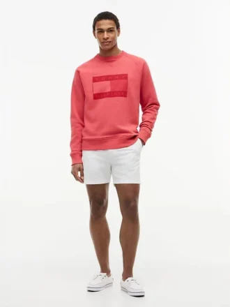 Flag-Logo-Sweatshirt mit gebürsteter Innenseite und Raglanärmeln