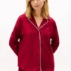 Flanell-Schlafhemd mit Fischgrätenmuster