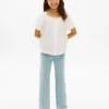 Flare-Jeans für Kinder mit aufgesetzten Taschen Flare-Jeans für Kinder mit aufgesetzten Taschen