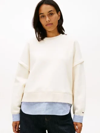 Fleece-Sweatshirt im Lagen-Look