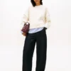 Fleece-Sweatshirt im Lagen-Look