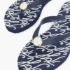 Flip-Flops mit Metallbeschlägen und TH-Schriftzug