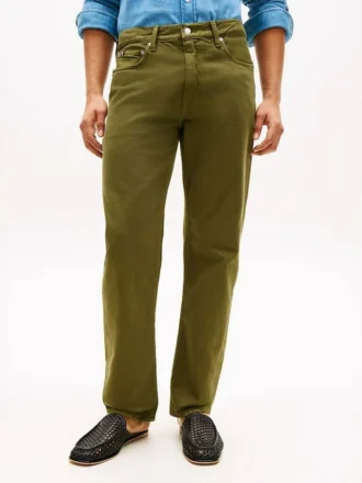 Garment-Dyed Regular Straight Jeans