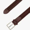 Geflochtener Ledergürtel mit quadratischer Schnalle Geflochtener Ledergürtel mit quadratischer Schnalle