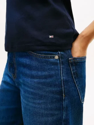 Geripptes Tanktop mit V-Ausschnitt