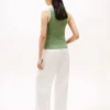 Geripptes Tanktop mit V-Ausschnitt Geripptes Tanktop mit V-Ausschnitt