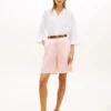 Gestreifte Bermudashorts aus Voile Gestreifte Bermudashorts aus Voile