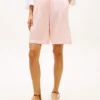 Gestreifte Bermudashorts aus Voile Gestreifte Bermudashorts aus Voile