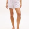 Gestreifte Popeline-Shorts Gestreifte Popeline-Shorts