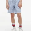 Gestreifte Seersucker-Shorts für Kinder
