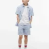 Gestreifte Seersucker-Shorts für Kinder