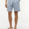 Gestreifte Shorts aus Baumwoll-Leinen-Mischung (18 cm) Gestreifte Shorts aus Baumwoll-Leinen-Mischung (18 cm)