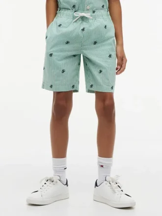 Gestreifte Shorts mit Monogramm-Logo für Kinder