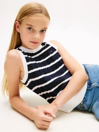 Gestreifte Strickweste für Kinder
