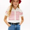 Gestreifter, gerippter Cardigan für Kinder Gestreifter, gerippter Cardigan für Kinder