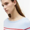 Gestreifter Pullover mit U-Boot-Ausschnitt