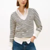 Gestreifter Pullover mit V-Ausschnitt Gestreifter Pullover mit V-Ausschnitt