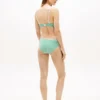 Gestreifter Seersucker-Bikini-Unterteil Gestreifter Seersucker-Bikini-Unterteil