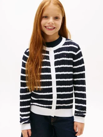 Gestreifter Strickcardigan für Kinder