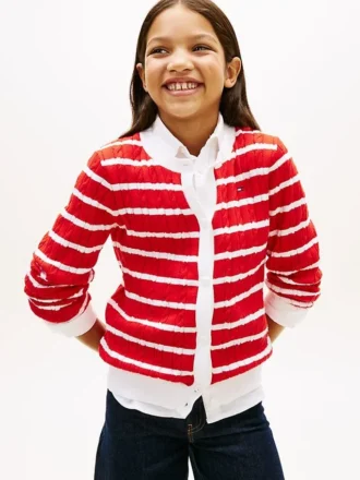 Gestreifter Strickcardigan für Kinder