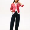 Gestreifter Strickcardigan für Kinder