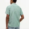 Gestreiftes Camp-Shirt aus Baumwoll-Leinen-Mischung Gestreiftes Camp-Shirt aus Baumwoll-Leinen-Mischung