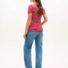 Gestreiftes „Favorite“-T-Shirt mit V-Ausschnitt Gestreiftes „Favorite“-T-Shirt mit V-Ausschnitt