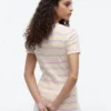 Gestreiftes „Favorite“-T-Shirt mit V-Ausschnitt Gestreiftes „Favorite“-T-Shirt mit V-Ausschnitt