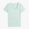 Gestreiftes „Favorite“-T-Shirt mit V-Ausschnitt Gestreiftes „Favorite“-T-Shirt mit V-Ausschnitt